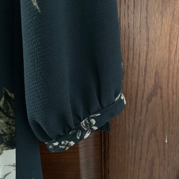 Navy blue floral tunic dress - Picture 3 of 5